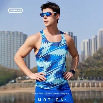 Vesta de alergare pentru bărbați, poliester 95%