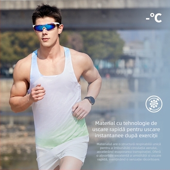 Vesta de alergare pentru bărbați, poliester 95%