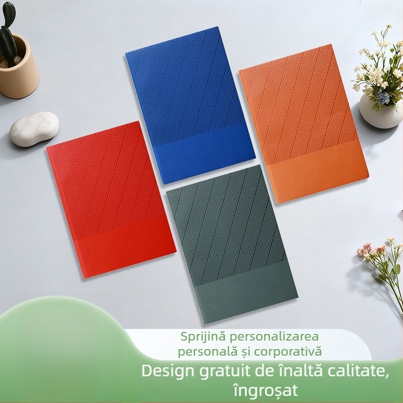 Guanghao Caiet Registru Manual – Copertă din Piele Sintetică, Legare Fără Șir, Hârtie 80gsm, 50–100 Pagini, Jurnal de Afaceri Minimalist
