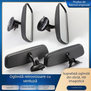 Oglindă retrovizoare cu ventuză pentru interior, compatibilă cu tricicluri, vehicule cu patru roți și furgonă, asistență la mersul în marșarier