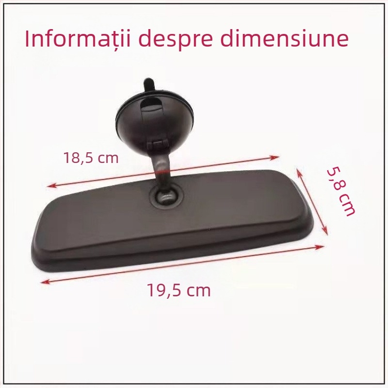 Oglindă retrovizoare cu ventuză pentru interior, compatibilă cu tricicluri, vehicule cu patru roți și furgonă, asistență la mersul în marșarier