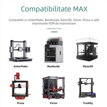 Filament PLA luminos, secțiune circulară, 330 m lungime, pentru imprimare 3D