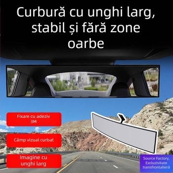 Oglindă interioară pentru automobil, model AC-1400, ABS, tip universal, reglaj multiplu, greutate 219 g