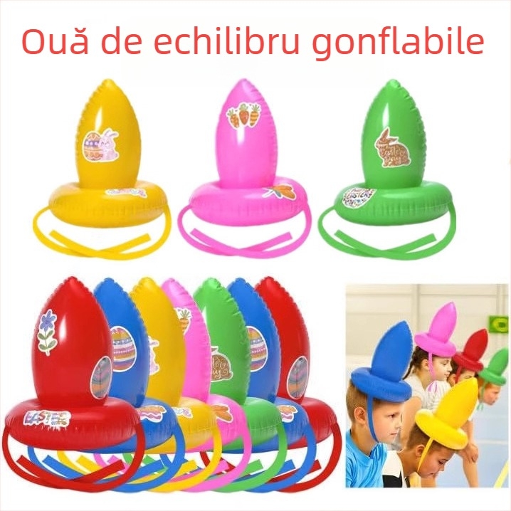 Ou de Paște gonflabil cu echilibru - Jucărie interactivă din PVC, pentru copii 7-14 ani, unisex, ambalaj Opp bag