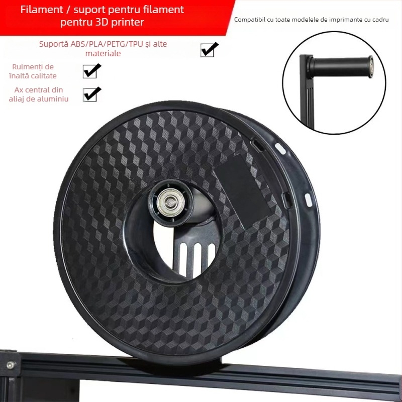 Creativity Suport pentru Materialele Consumabile pentru Imprimante 3D cu Rulment Rotativ, Compatibil PLA/ABS/PETG