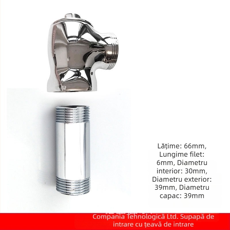 Corp de valve de spălare pentru toaletă, compatibil cu pedala American Standard - acționare manuală prin tijă de împingere, model 9852, metal