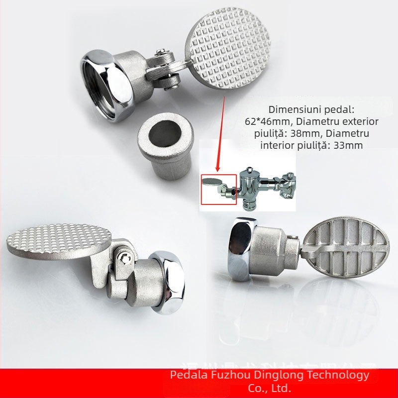 Corp de valve de spălare pentru toaletă, compatibil cu pedala American Standard - acționare manuală prin tijă de împingere, model 9852, metal