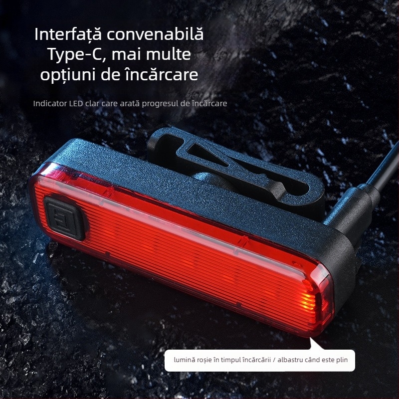 BTL08 Lampa spate pentru bicicletă – reîncărcabilă, pentru ciclism nocturn, compatibilă cu MTB și biciclete de drum, Divine Fire