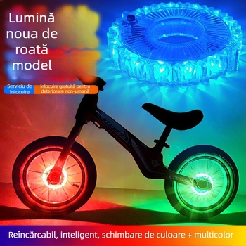 Bicicletă de echilibru pentru copii cu iluminare pe butuc, încărcare USB și senzor inteligent (Brand: Altă; Import: Nu; Mărci private: Nu; Personalizare: Nu)