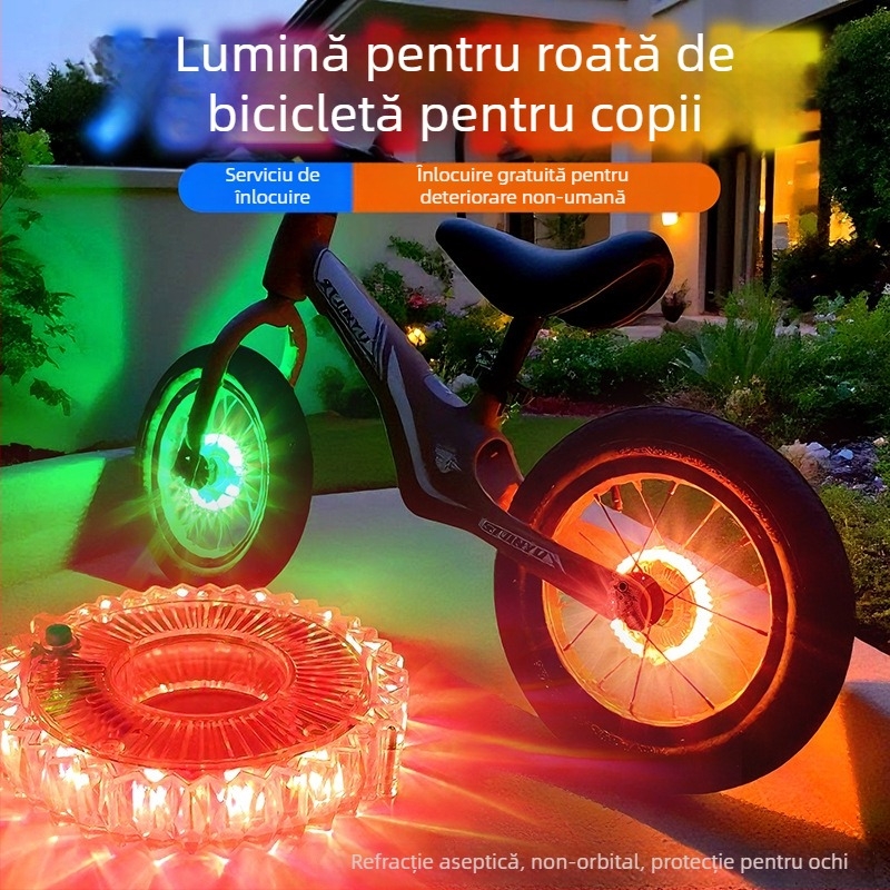 Bicicletă de echilibru pentru copii cu iluminare pe butuc, încărcare USB și senzor inteligent (Brand: Altă; Import: Nu; Mărci private: Nu; Personalizare: Nu)