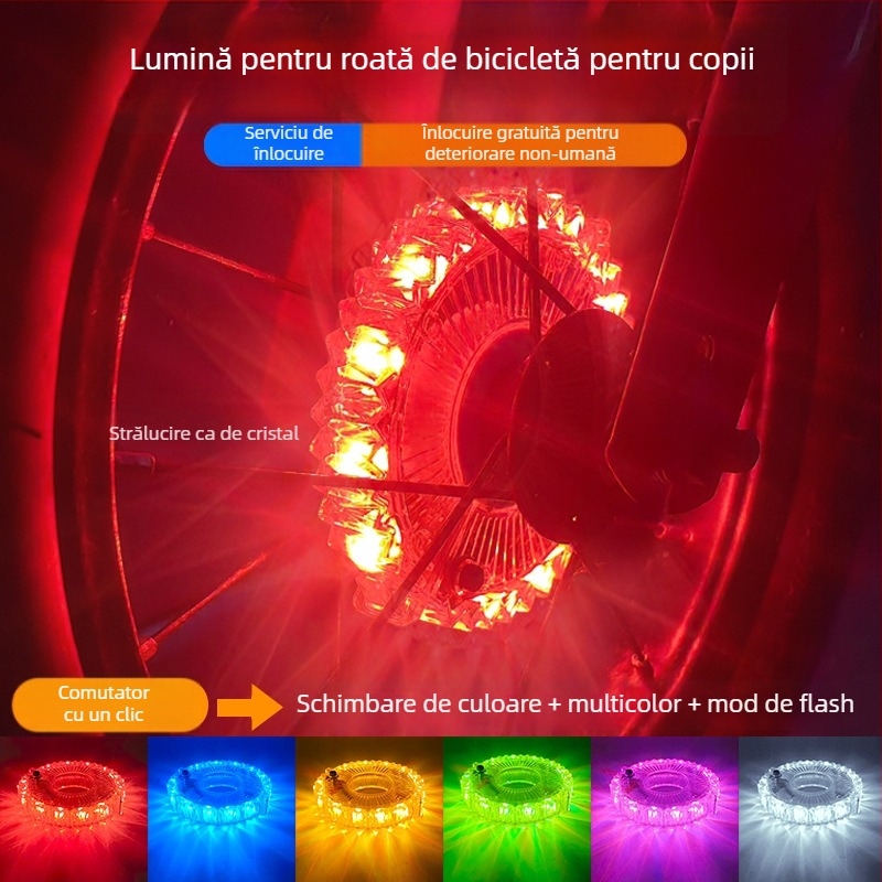 Bicicletă de echilibru pentru copii cu iluminare pe butuc, încărcare USB și senzor inteligent (Brand: Altă; Import: Nu; Mărci private: Nu; Personalizare: Nu)