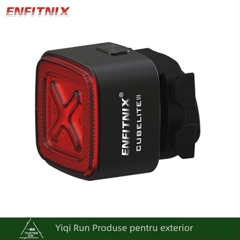 Enfitnix Cubeliteiii lumină de spate pentru bicicletă inteligentă, carcasă din aliaj de aluminiu și senzor de frână