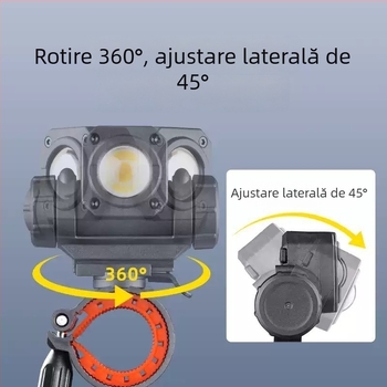 Kvdi far frontal pentru bicicletă de munte, luminozitate înaltă, IPX4 rezistent la apă, RA≥96 randament cromatic, pentru plimbări nocturne
