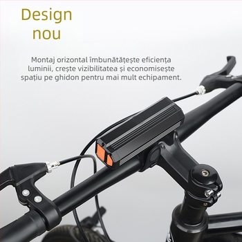 Lumină frontală pentru bicicletă, 1200 lm, carcasă din aliaj de aluminiu, pentru ciclism montan noaptea