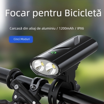 MAGPOWER Lumină frontală USB reîncărcabilă pentru biciclete MTB, rezistentă IPX6, baterie 18650, foarte luminoasă