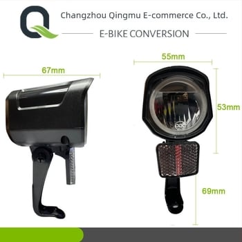 Far QD252 pentru biciclete electrice — compatibil cu 24V/36V/48V