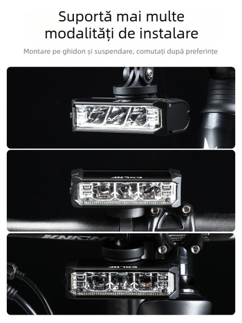 Lumină față pentru bicicletă – aliaj de aluminiu, impermeabilă, USB încărcare, proiecție puternică pentru ciclism montan și pe șosea