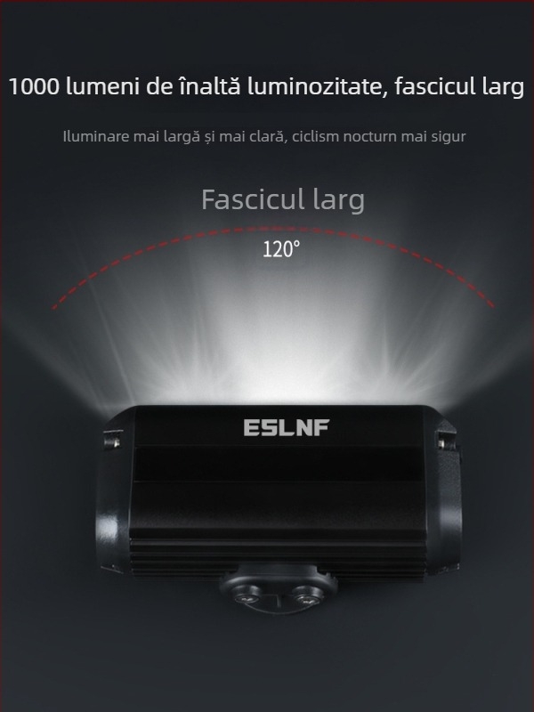 Lumină față pentru bicicletă – aliaj de aluminiu, impermeabilă, USB încărcare, proiecție puternică pentru ciclism montan și pe șosea