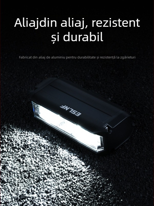 Lumină față pentru bicicletă – aliaj de aluminiu, impermeabilă, USB încărcare, proiecție puternică pentru ciclism montan și pe șosea