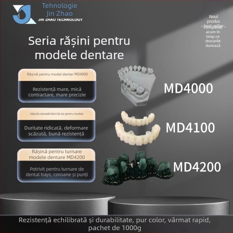 Rășină fotopolimerizabilă pentru model dentar 3D, serie ortodontică, rezoluție 0,05 mm, LCD 405 nm, Jin Chao
