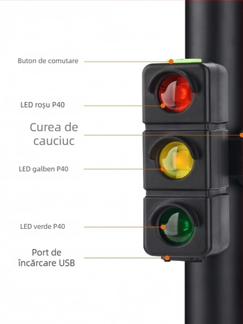 Lumină de spate pentru bicicletă cu LED, avertizare pentru plimbări de noapte, cod S-074