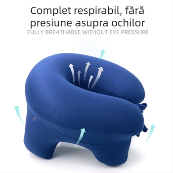 Pernă gonflabilă de odihnă pentru călătorii și birou – PVC, 0,2 kg, etichetă privată licențiată, stil simplu