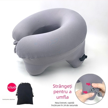 Pernă gonflabilă de odihnă pentru călătorii și birou – PVC, 0,2 kg, etichetă privată licențiată, stil simplu