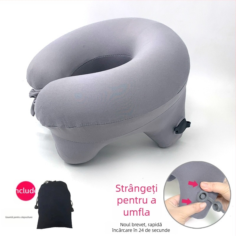 Pernă gonflabilă de odihnă pentru călătorii și birou – PVC, 0,2 kg, etichetă privată licențiată, stil simplu