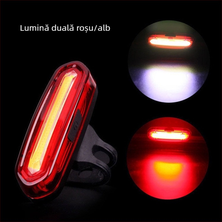 Lumină spate pentru bicicletă - marcă Tianqi, USB reîncărcabilă, personalizare disponibilă
