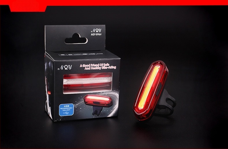 Lumină spate pentru bicicletă - marcă Tianqi, USB reîncărcabilă, personalizare disponibilă