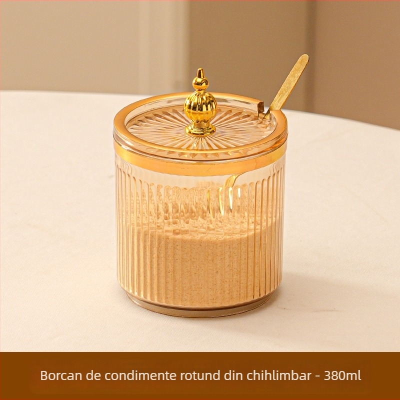 Set plastic pentru condimente de bucătărie, stil ușor luxos, cu logo personalizabil pentru condimente solide – Lansare 2024