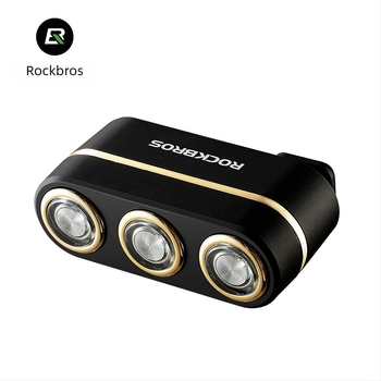 ROCKBROS Lumină de spate pentru bicicletă cu inducție de frână pentru biciclete de munte și de oraș, plimbări nocturne, personalizare disponibilă