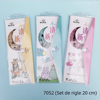 Set de 4 rigle transparente din plastic, cu design de desene animate, pentru elevi din învățământul primar