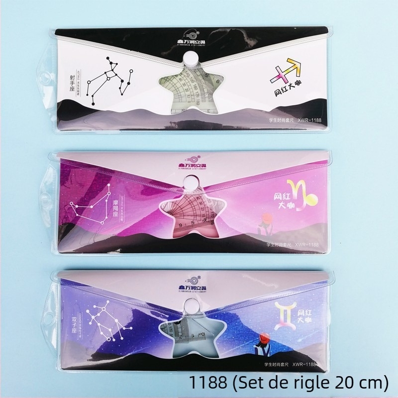 Set de 4 rigle transparente din plastic, cu design de desene animate, pentru elevi din învățământul primar