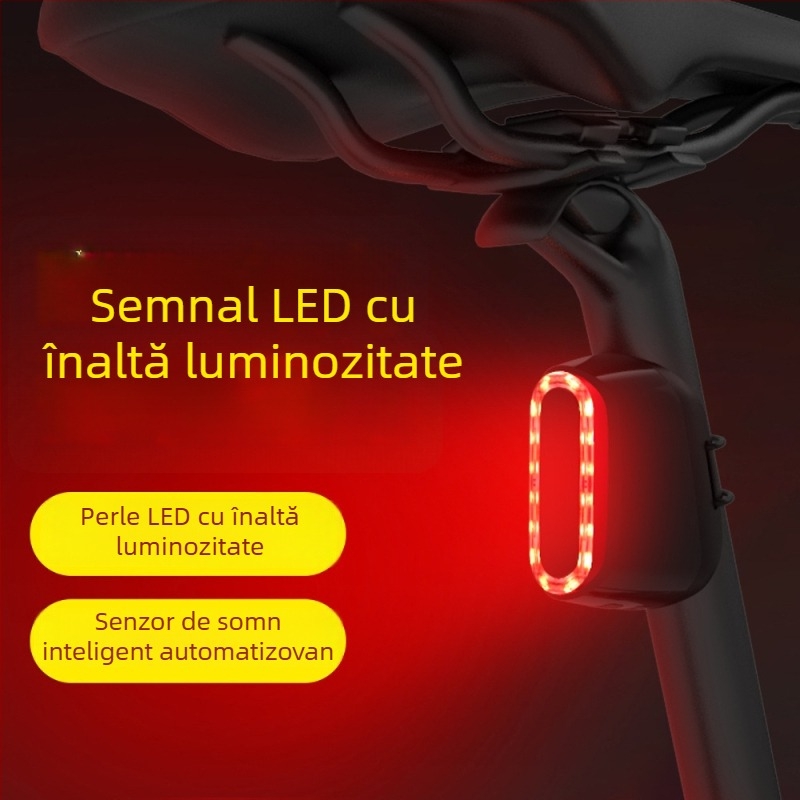 Lumină spate pentru bicicletă de munte cu încărcare USB — LED inteligent, marcă Omni, etichetă privată licențiată, personalizare procesare