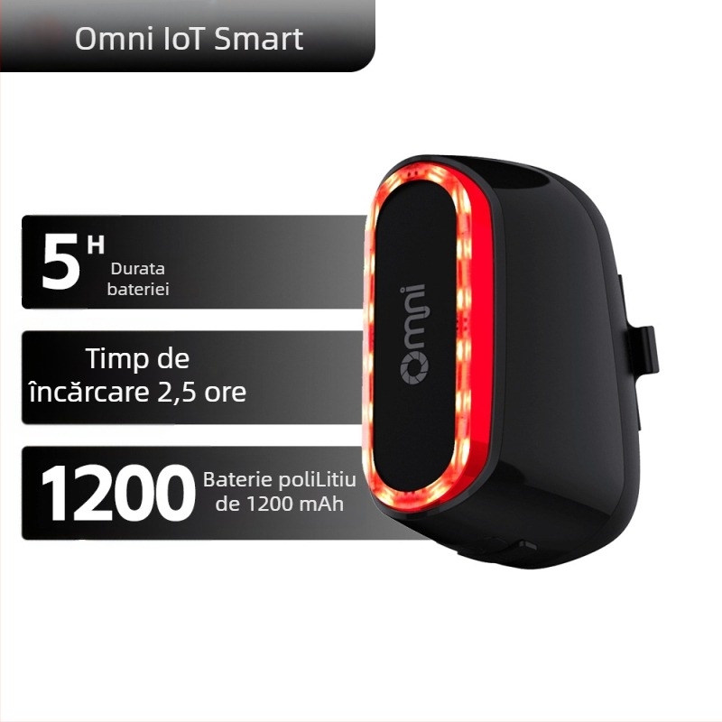Lumină spate pentru bicicletă de munte cu încărcare USB — LED inteligent, marcă Omni, etichetă privată licențiată, personalizare procesare