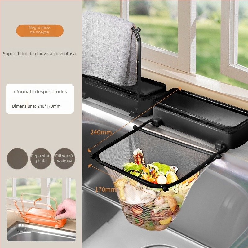 Raft pentru vase — plastic, stil modern minimalist, depozitare pe blat, lansat în 2024