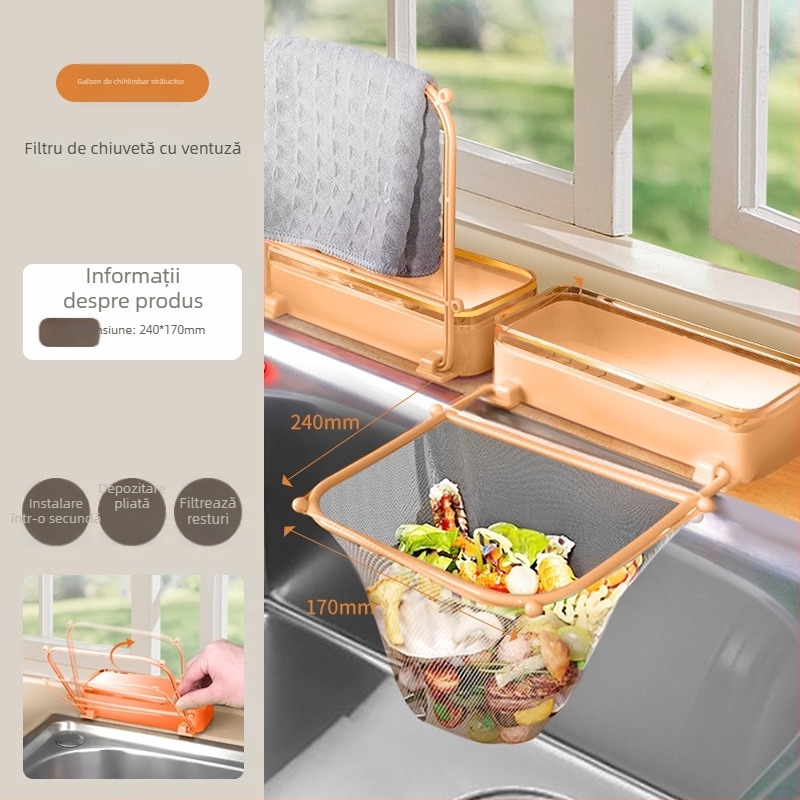 Raft pentru vase — plastic, stil modern minimalist, depozitare pe blat, lansat în 2024