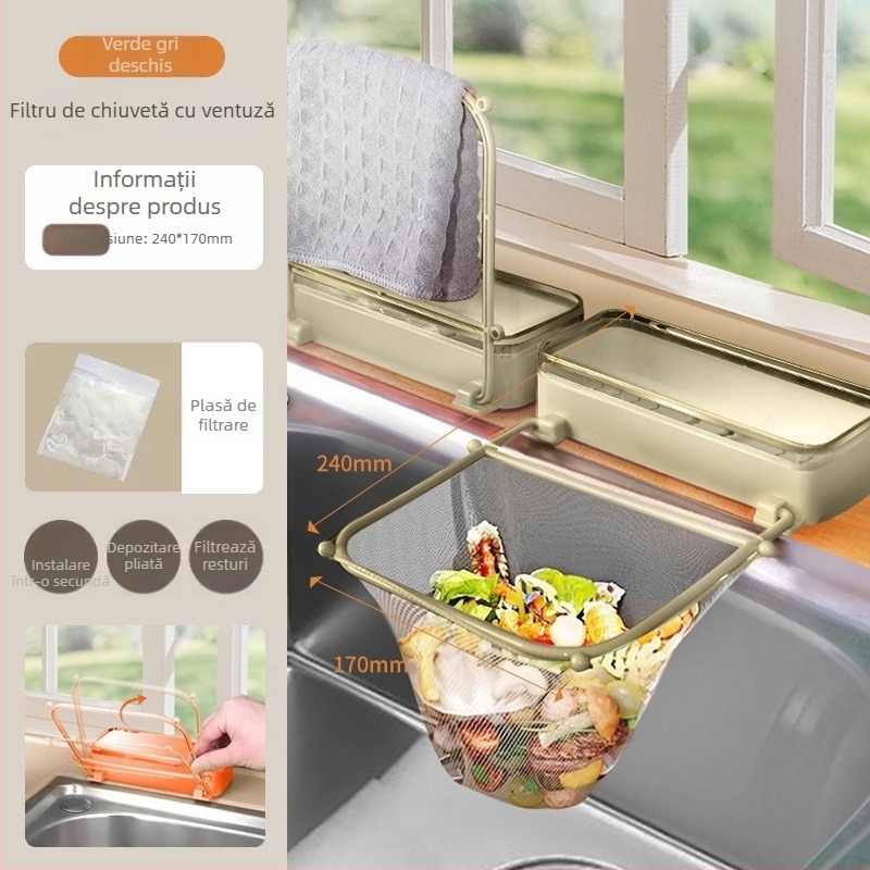 Raft pentru vase — plastic, stil modern minimalist, depozitare pe blat, lansat în 2024