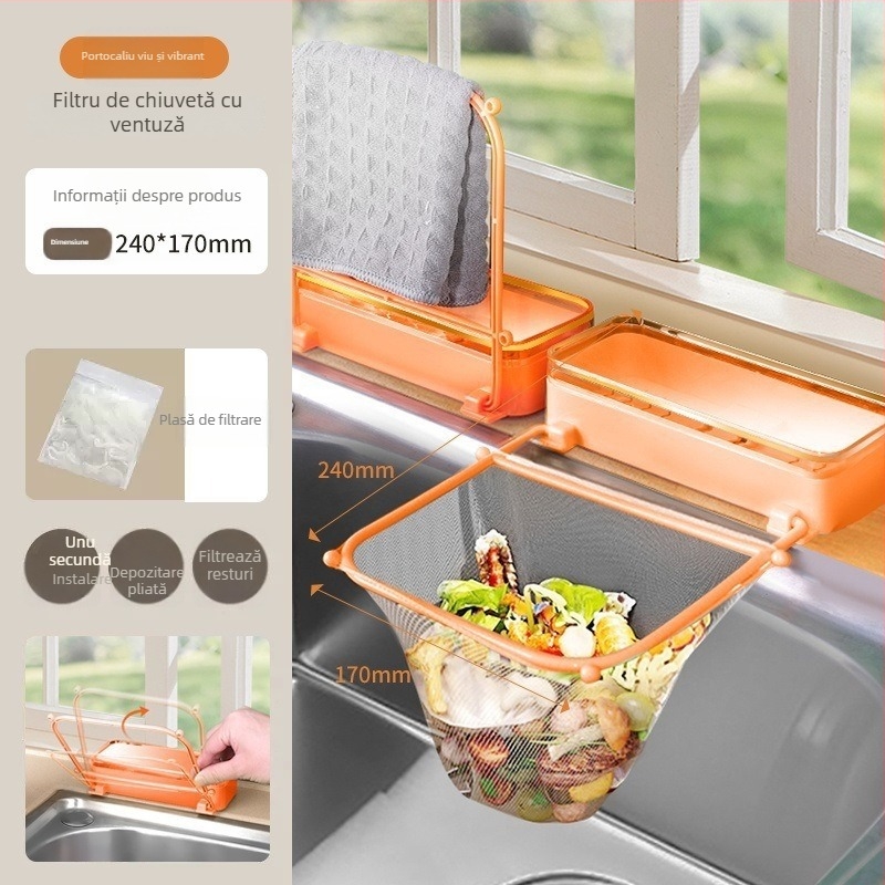 Raft pentru vase — plastic, stil modern minimalist, depozitare pe blat, lansat în 2024