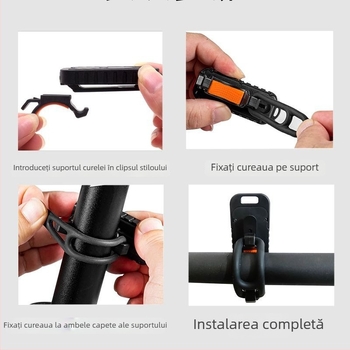 Lumină spate pentru bicicletă – USB-C reîncărcabilă, 400mAh, montaj prin clips, pentru plimbări nocturne și aventuri în aer liber
