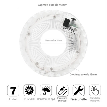 Lumină încărcabilă pentru spițe de bicicletă cu iluminare decorativă a roților pentru biciclete de munte, Hissuke, certificat CE