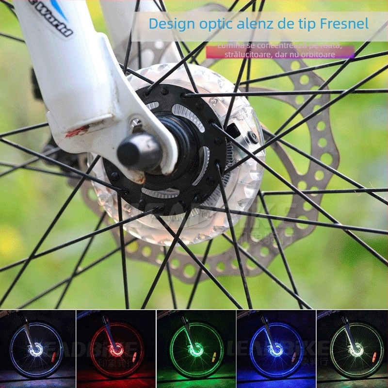 Lumină încărcabilă pentru spițe de bicicletă cu iluminare decorativă a roților pentru biciclete de munte, Hissuke, certificat CE