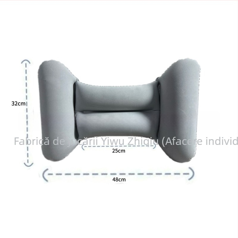 Pernă gonflabilă în formă de H, PVC cu flocking, Grosime 0.18, Greutate 70 g, Utilizare universală