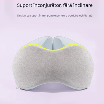 Perne portabile U pentru gât din spumă cu memorie, cu design detașabil pentru călătorii și zboruri
