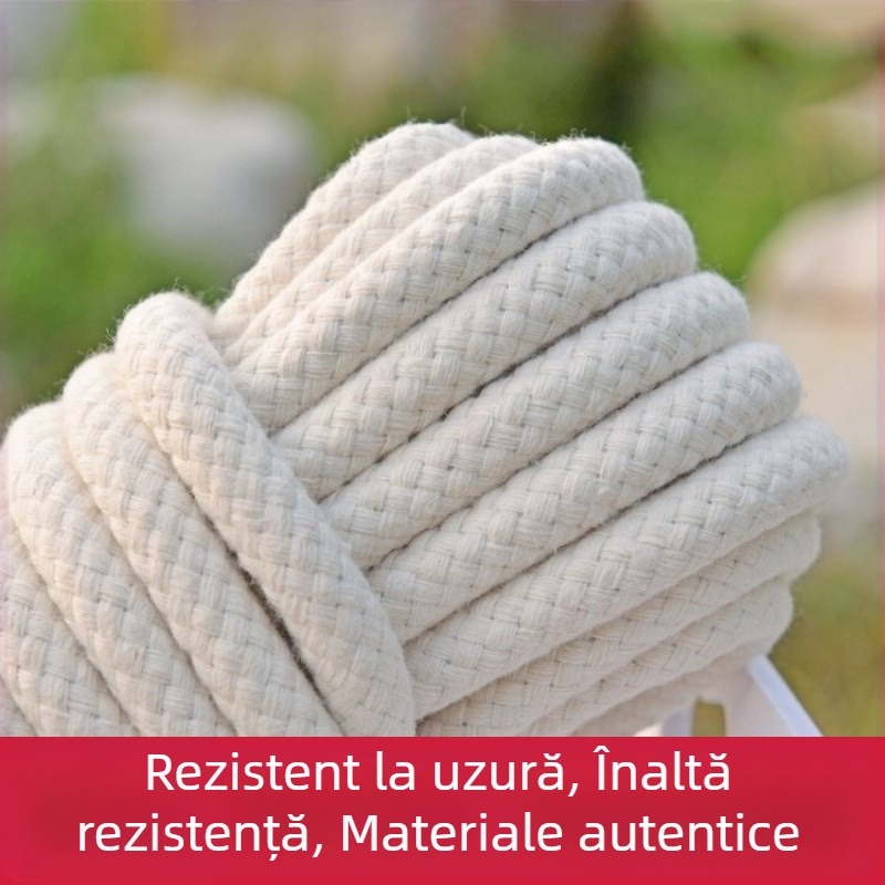 Șnur din bumbac torsadat pentru perdele, legare și agățare — rezistent la soare, rezistent la uzură, gros și rigid