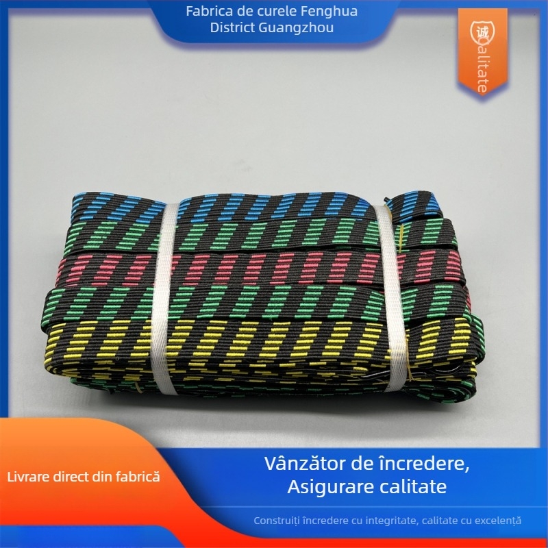 Bandă de prindere bagaje pentru bicicletă și motocicletă — lățime 3,0 cm, lungime 2 m, curea din cauciuc îngroșat, sarcină 100 kg