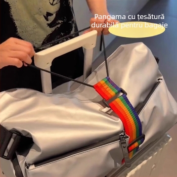 Curele pentru bagaje și curele de fixare pentru rucsac și valiză — bandă elastică din polipropilenă, ușoară, rezistentă la uzură, cu capacitate extinsă, anti-tăiere, model dungat