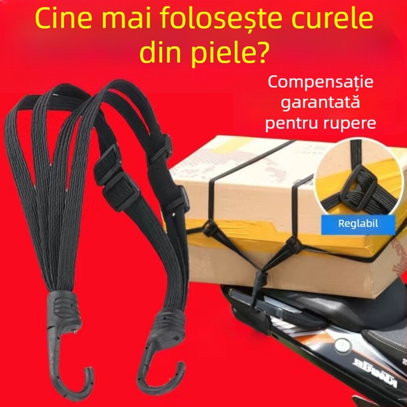 Bandă elastică de atașare pentru motociclete, din fir textil, potrivită pentru biciclete, biciclete electrice, bagaje și căști.