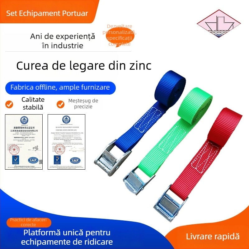 Chingă de prindere pentru încărcături, cataramă din aliaj de zinc, curea din poliester, marca Seaport